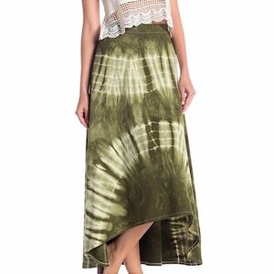 Go Couture by Anthropologie Tie Dye High/Low Maxi Skirt L